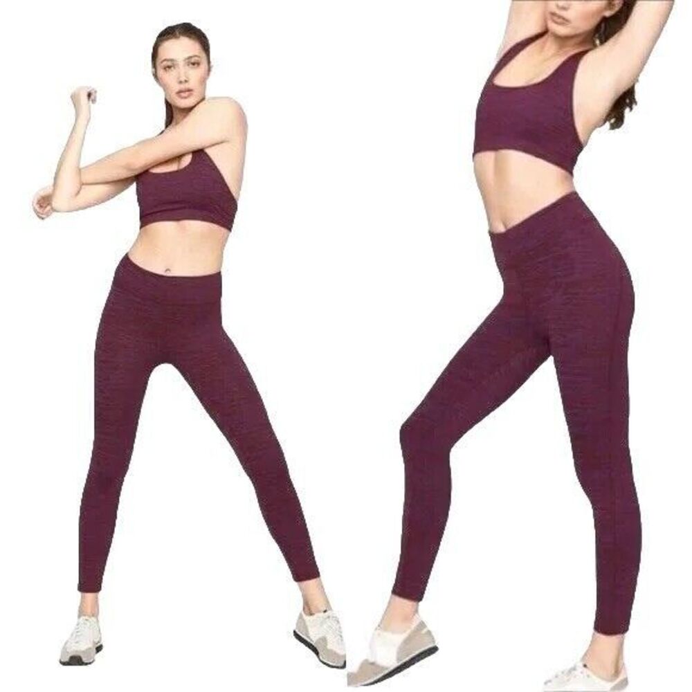 Outdoor Voices Leggings Womens XS Plum 7/8 Warm Yoga Workout Athleisure Sporty